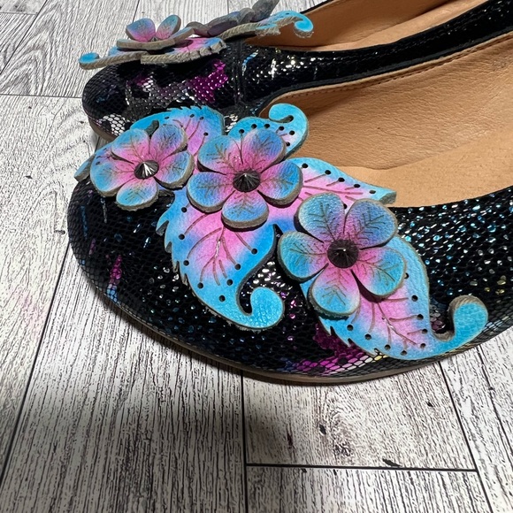 Socofy Leather wearable art shoes pumps size size 36 -5-5.5 - Picture 11 of 15